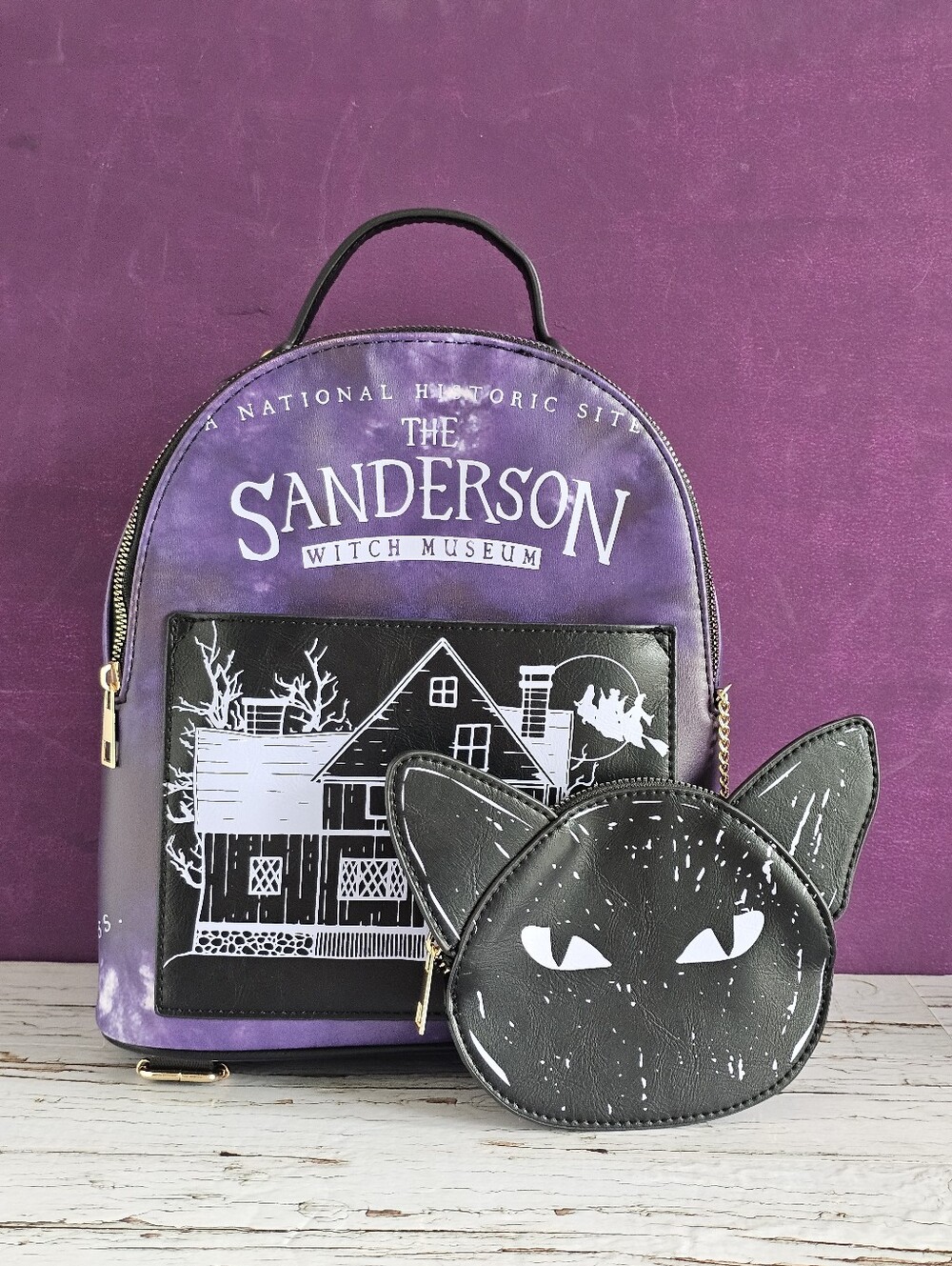 Disney Hocus Pocus Sanderson Witch Museum Binx Mini Backpack
